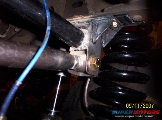 boulder bushing, frame end of track bar