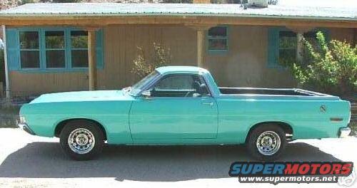 Turquoise 1969 pickup truck side view