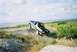1990 Ford Bronco - This truck is on a dirt path with a body of water in the background under a cloudy sky.