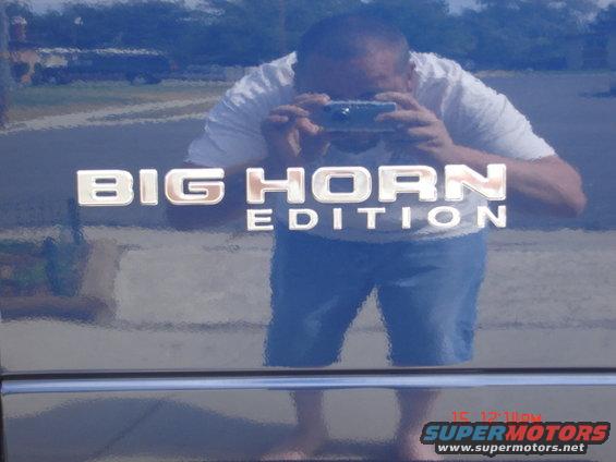 Big Horn Edition badge on blue vehicle
