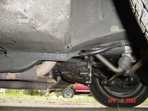 Veiw of where the frame contacts the floor