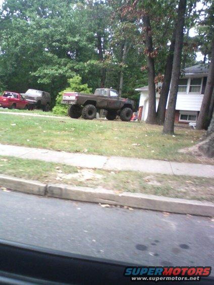 camo chevy on 44's by me