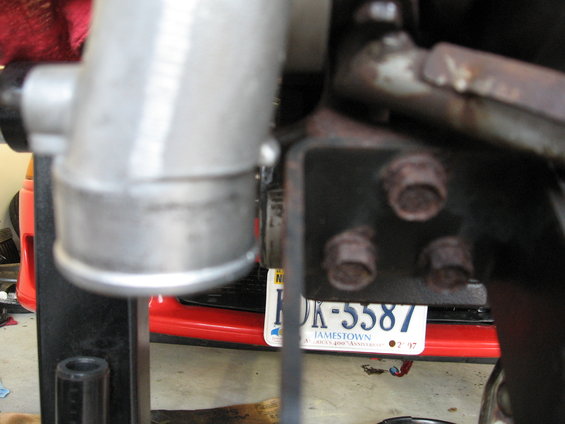 Red car with license plate DK-5587 from Jamestown, NY, dated '97