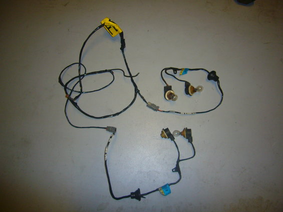 Wiring harness with multiple light bulbs and connectors