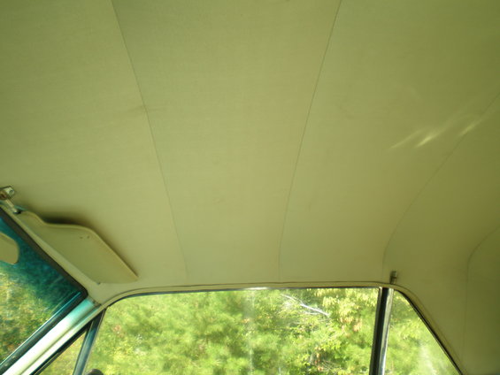 1966 Ford Mustang interior headliner and sun visor