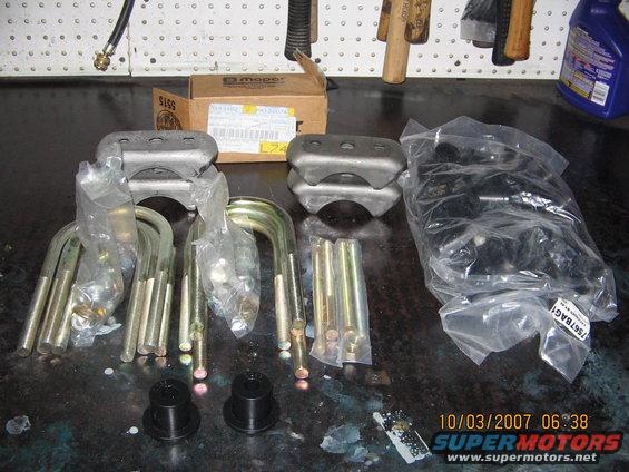 U-Bolts and spring pins/bushings 