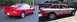 1996 Ford Probe - A red 1996 Ford Probe is shown from the rear 3/4 view, with a second vehicle, partially primered, also visible.