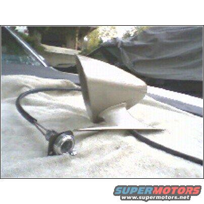 car side mirror and antenna base on a cloth