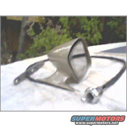 Side mirror assembly with chrome base and black cable