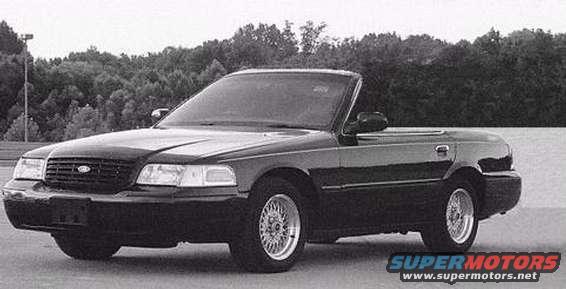 Black 1999 Ford Crown Victoria convertible