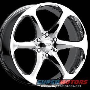 BOSS chrome wheel with six split spokes and a center cap reading BOSS