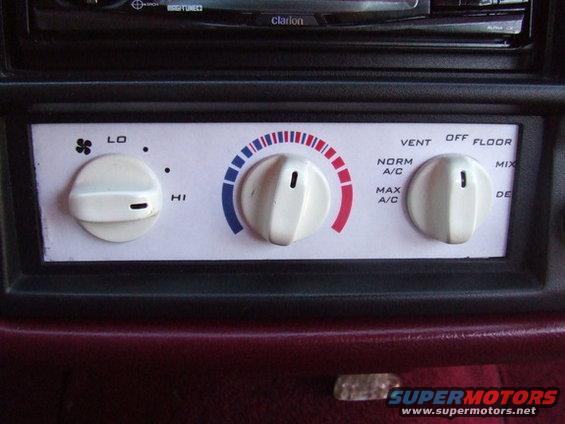 White face rotary style hvac. Alot nicer then the slider style.