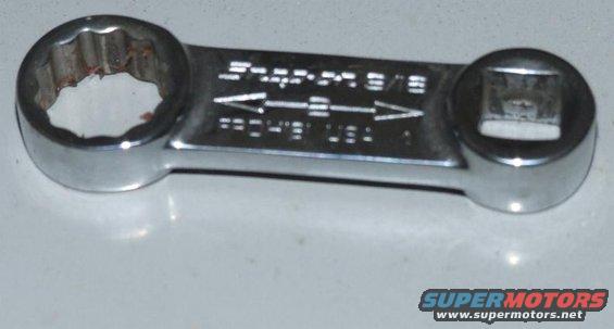 Snap-on 3/8 drive adapter with a 12-point socket on one end and a square drive on the other