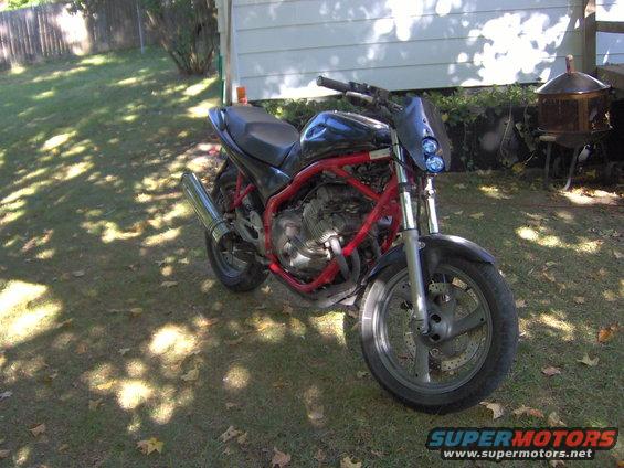 1993 Yamaha Seca II motorcycle parked on grass with red frame