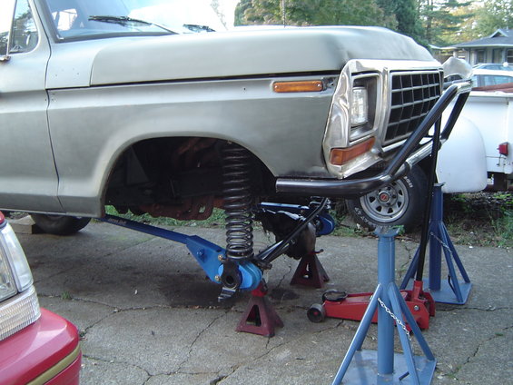 Sitting on jackstands under the axle