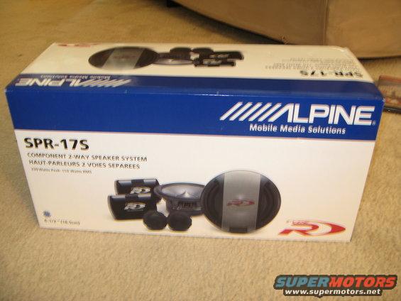 Box for Alpine SPR-17S component 2-way speaker system