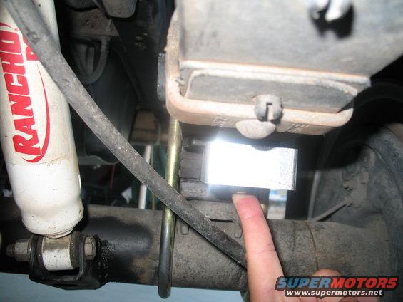 leaf spring is much wider than lift block