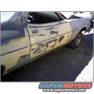 1972 Ford Ranchero side panel with primer and body filler