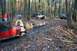 1992 Jeep Cherokee - Several Jeeps navigate a muddy trail through a forest during an off-road excursion.