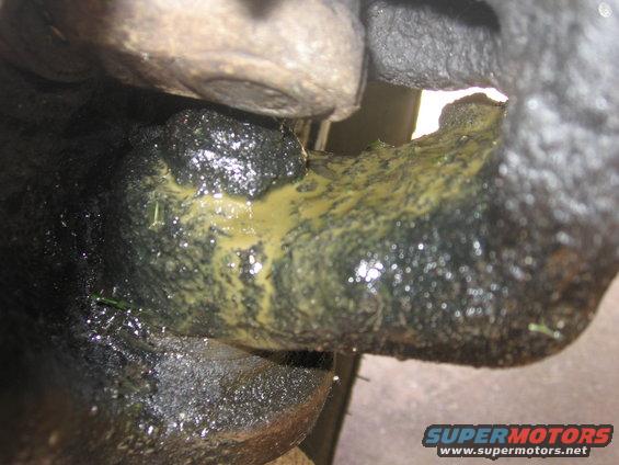 Greasy suspension part with yellow fluid leakage