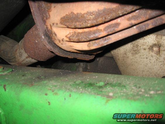Exhaust pipe and green frame section