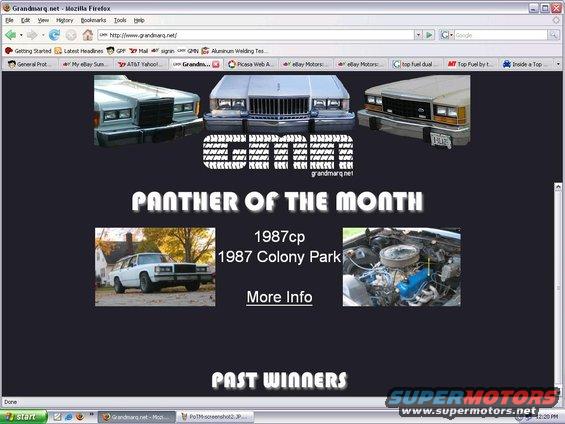 potmscreenshot3.jpg Screenshot from the main "Panther of the Month" link.