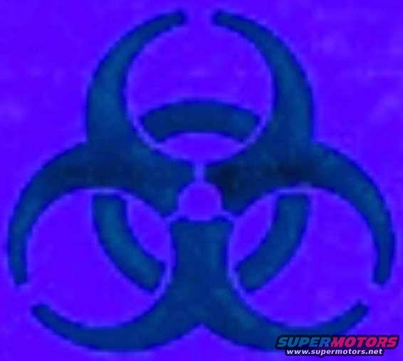 Biohazard symbol on a blue background with SUPERMOTORS.NET text