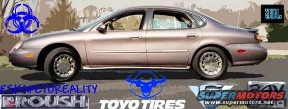 Tan 1996 Ford Taurus sedan, side view