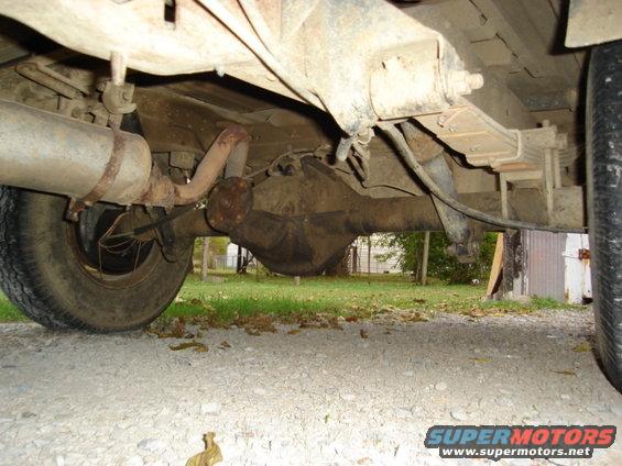 under drivers side looking back