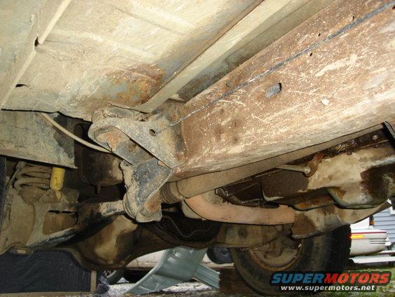 under drivers side looking forward