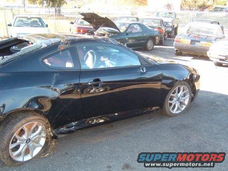 The paint is still shiny on the doors, the car didn't roll, it went up and landed on the roof.