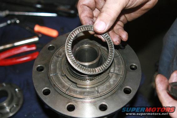 Here is a roller bearing assembly and the edge of the ring that the magnet rides around, sorry I didn't get a better pic of the ring.