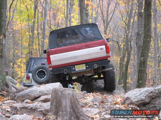1990 Ford Bronco rear view off-roading