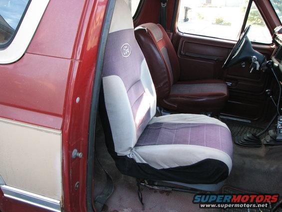 img_1678.jpg passanger seat in. I had to put 3 small washers between the seat frame and the rear bolts to keep the seat from contacting the latch for the flip forward function. Real easy fit to the stock frame. All the holes lined up .