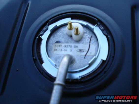 Fuel pump assembly with EOTF-9275-DA label and Ford logo