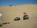 1994 Ford Bronco - A 1994 Ford F-150 pickup truck and a dune buggy are on a sand dune under a clear blue sky.