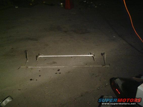 Sway bar assembly on concrete floor