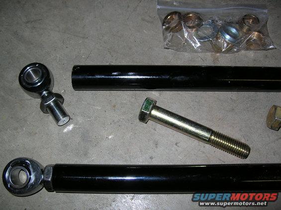 FK Bearing heims and 3 quarter inch hardware.