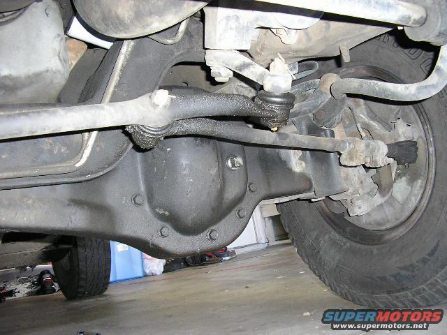 Front axle and suspension components of a vehicle