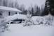 1996 Ford Bronco - Two vehicles, including a 1996 Ford Bronco, are completely covered in snow during a winter storm.
