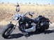 2000 Harley-Davidson Softail - A black Harley-Davidson motorcycle with saddlebags is parked on the side of a road with dry grass in the background.