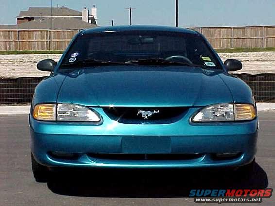 Teal 1994 Ford Mustang front view
