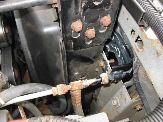 AC condenser lines with visible text "1/2" 7/16"
