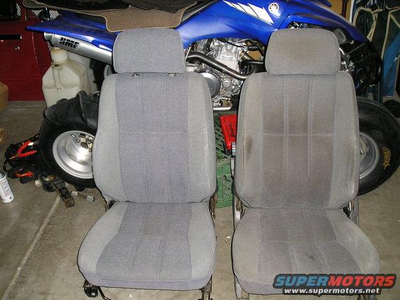 clean seat on left and dirty on right