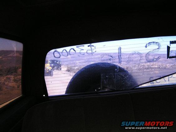 Back window and crappy tint peeling