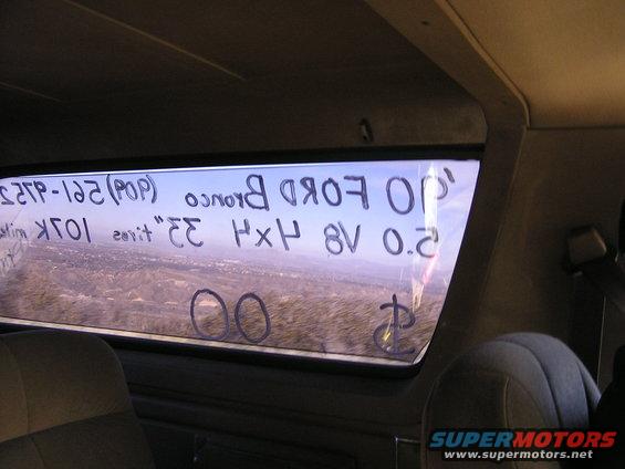 Side window, with bad tint