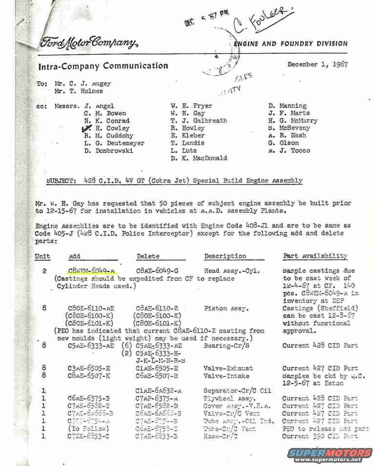 c80e-6090n-heads-release.jpg Prototype build 428CJ documentation Casting number is actually C8AE 6090-J