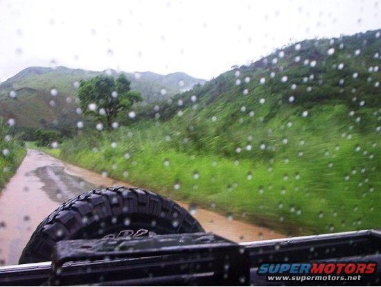 Down the hill from the colony tovar, with heavy rains