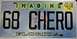 1968 Ford Ranchero - A Florida license plate with the inscription "68 CHERO" and the word "IMAGINE" at the top.