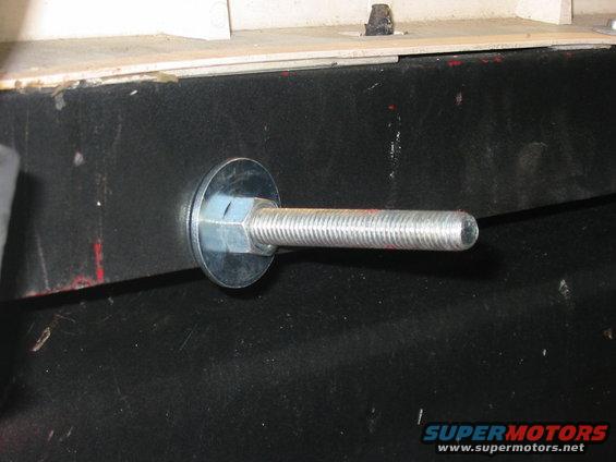 Hi-lift jack mounting bolt with nut and washer